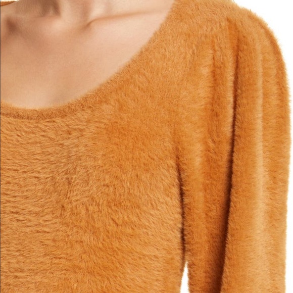 Rachel Parcell balloon sleeve fuzzy sweater - Picture 4 of 6